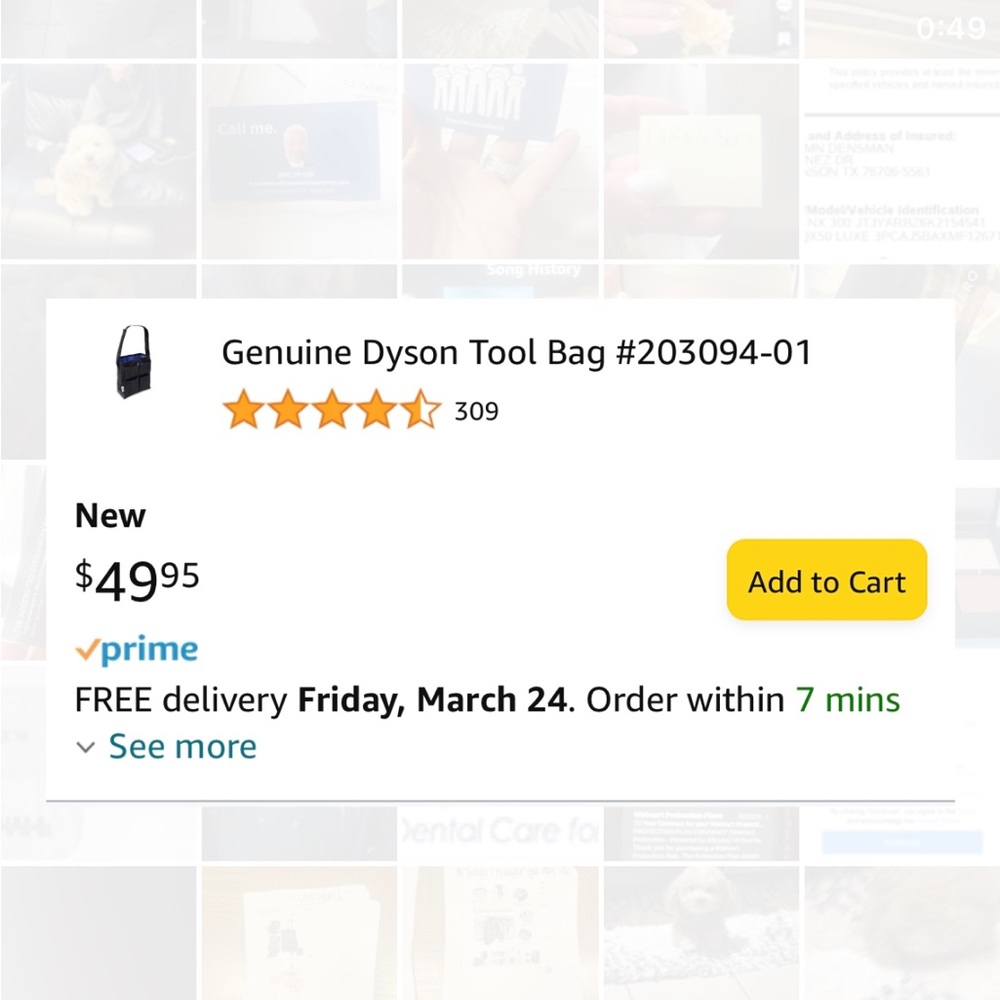 NWT NIB Genuine Dyson tool bag - Picture 3 of 4